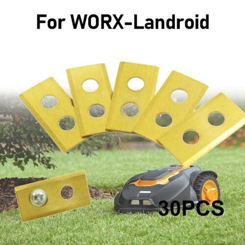 30Pcs Titanium Replacement Blades Fit For WORX Robot Lawn Mower Parts - Picture 3 of 48