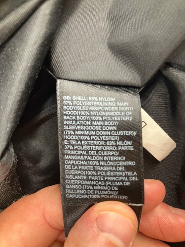 The North Face 600 Goose Down Puffer Jacket Womens Small Black Insulated Coat - Picture 20 of 24