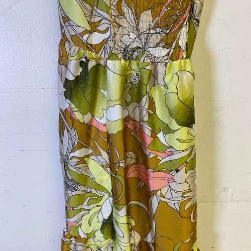 RyeGrass Women's Spaghetti Cross Strap Brown Base Floral Pattern Dress Size M - Picture 11 of 13