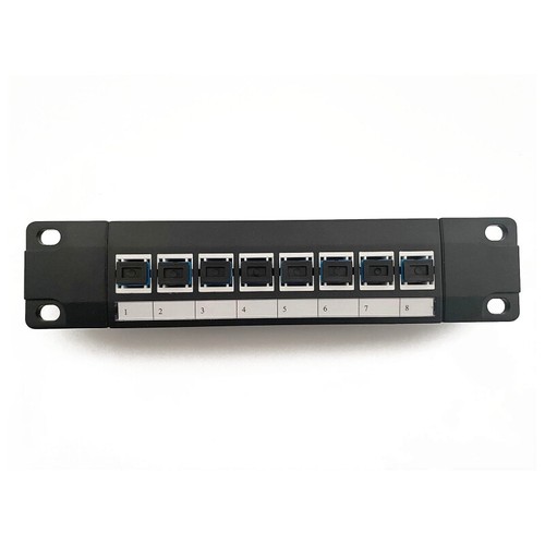 8 Port Wallmount Patch Panel 10G Support 1U Network Patch Panel UTP 19-Inch - Picture 5 of 8
