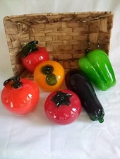 Collection of Italian Art Glass - Fruit and Vegetable - Sold Separately