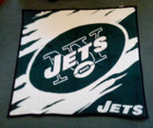 Vintage New York Jets Football Biederlack Throw Blanket 50" X 55” Made In USA