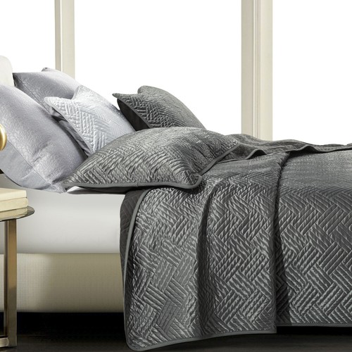 2/3 PC Satin Quilt Set Premium Quality Weighted Quilted Coverlet Twin Queen King - Picture 13 of 54