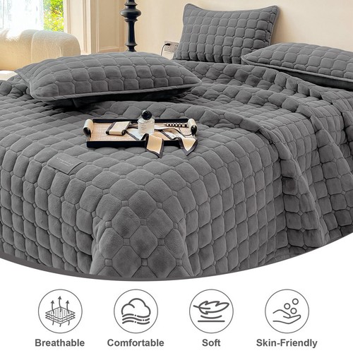 3 Stück Blume Parrten Tagesdecke Bezug Quilt Bettwäsche Set Super Kingsize - Bild 32 von 72