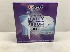 NEW Crest 3D White  Apply & Boost Daily Whitening Serum Treatment W/LED Exp MA25