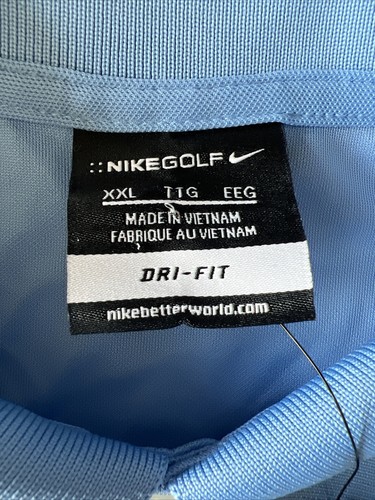 Nike Golf Polo Shirt Men's 2XL Light Blue Dri Fit Performance Texas Oncology NWT - Picture 9 of 11