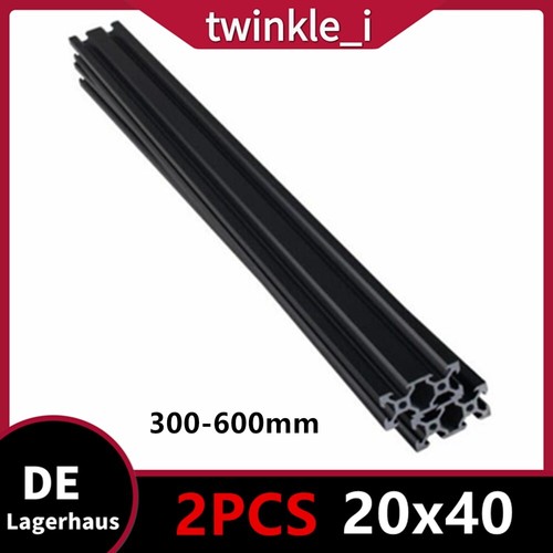 2x 20x40 Aluprofil V-Nut 6 Aluminium Profile Strebenprofil ALU Nutprofil - Afbeelding 1 van 15