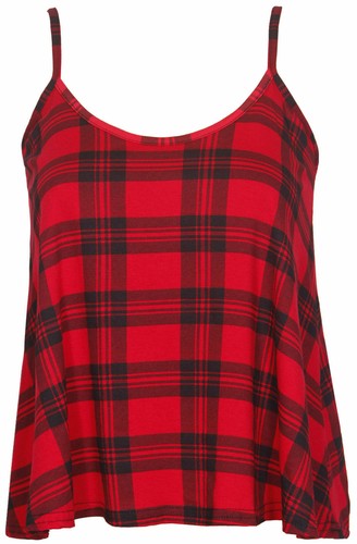 Womens Ladies Sleeveless Swing Vest Top Strappy Plain Flared Cami Size UK 8-26 - Picture 27 of 38