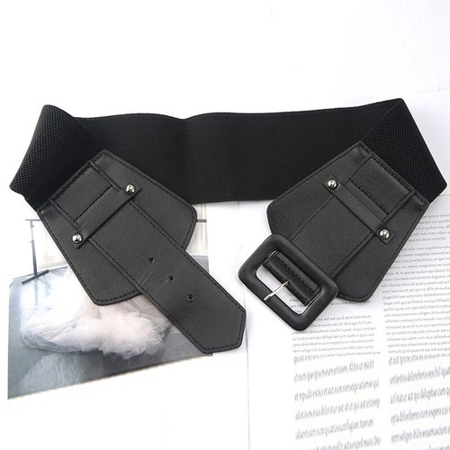Wide Elastic Corset Belt Ladies Dress Suit Stretch Cummerbunds Waist Strap Wild. - Picture 3 of 16