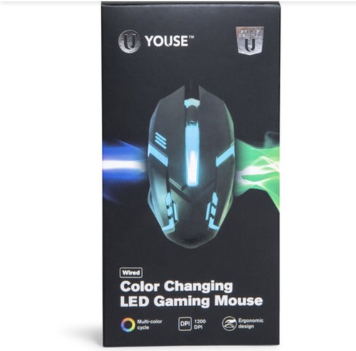 Wired color-changing LED gaming mouse for PC or Mac - Picture 2 of 3