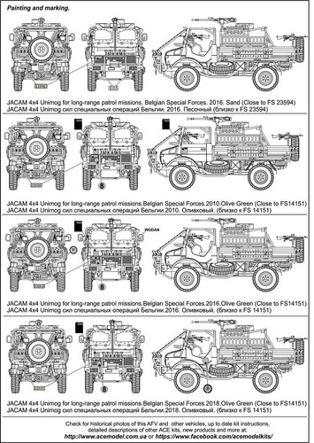ACE 72458 - 1/72 - JACAM 4x4 Unimog for long-range patrol missions scale kit UK - Picture 10 of 12