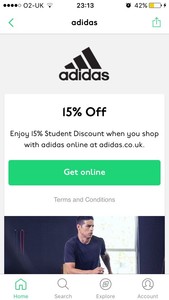 adidas student voucher