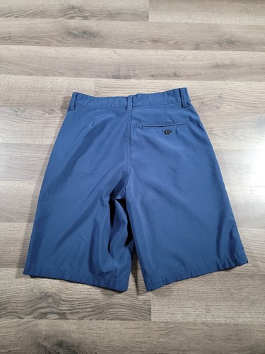 Under Armour Chino Shorts Size 14 Flat Front Logo Navy Blue Casual Youth Boys - Picture 2 of 13