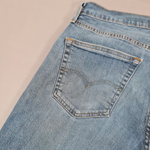 Levis 559 Mens Jeans Blue W33 L30 Relaxed Fit Straight Distressed Stretch Denim - Picture 11 of 12