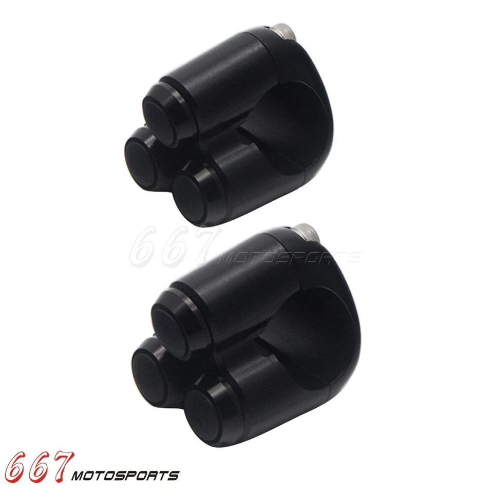 Interruptor de manillar momentáneo de 7/8" para Harley Dyna Softail Café Racer Bobber 2 piezas Foto 3 de 4