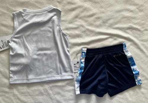 NIKE Sportswear Baby Boy’s DRI-FIT Tank Shirt & Shorts Outfit, 2-piece set - 12m - Picture 4 of 8