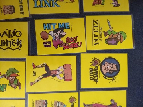 1989 Topps Nintendo 33 sticker Card Set Complete. Punch Zelda Super Mario plasti - Picture 4 of 12