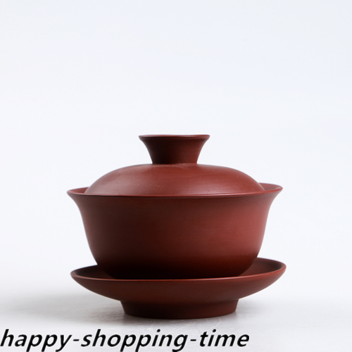 China Yixing Zisha Gaiwan Purple Grit Tureen con tapa platillo 120 ml China - Imagen 3 de 8