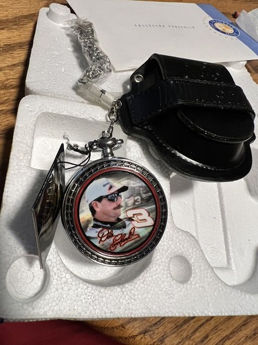 Franklin Mint Dale Earnhardt Sr Nascar # 3 Vintage Pocket Watch & Case With COA - Picture 7 of 13