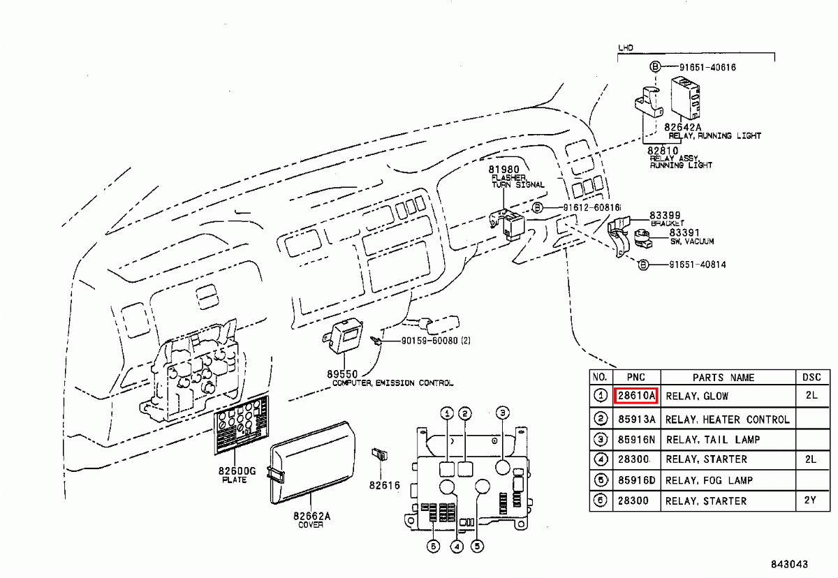 Genuine Toyota Hilux LN107 LN106 3L 2.8 Diesel Glow Plug Relay eBay