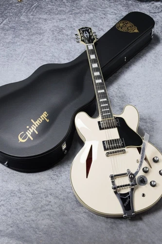 Epiphone Shinichi Ubukata ES-355 Custom Bigsby ver.02 Classic White case New