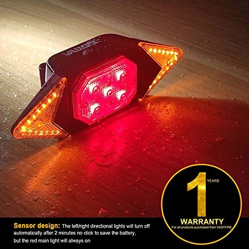 Best Bike Blinker rot blinkend Fahrrad Rücklicht mit Blinker kabellos - Bild 7 von 7