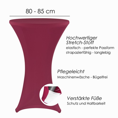 Stehtischhusse Stretch Bezug Husse Stehtisch Bistrotisch Party Event Deko Typ843 - Bild 20 von 23