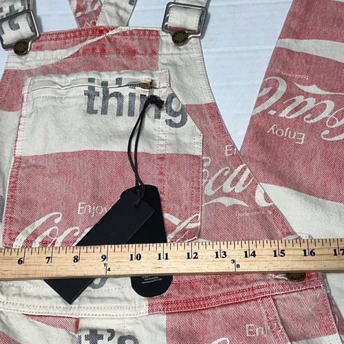 NWT Free People x Rolla's Coca Cola Trade Overalls Size XS Extra SMALL 16540 - Picture 11 of 13