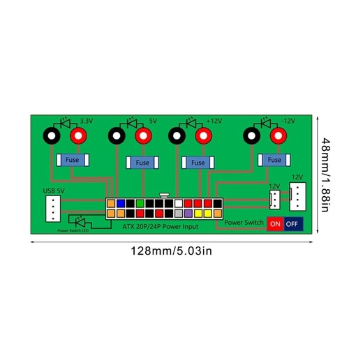 24 Pin Power Supply Breakouts Adapter Desktop Computer Chassis Computer Module - Afbeelding 8 van 8