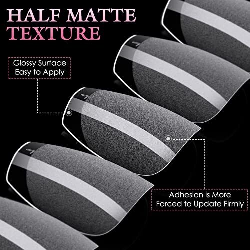  Halbmatte weiche Gel falsche Tips Full Cover Sarg 240 Stück kurze Sarg Nagel Tips - Bild 4 von 8