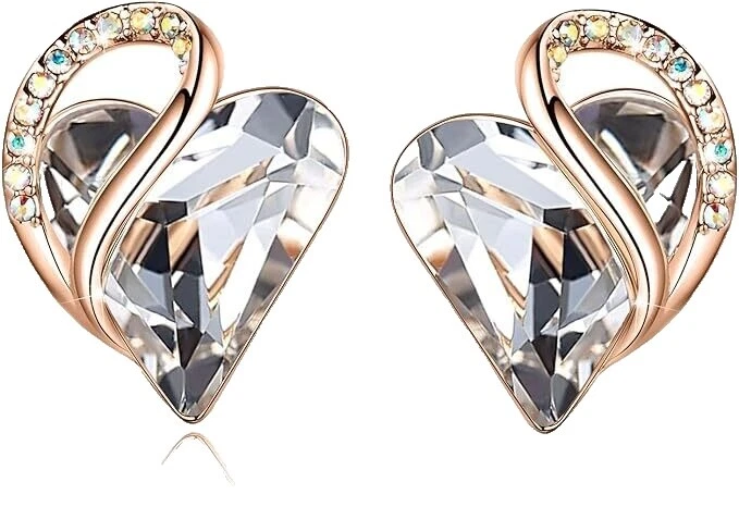 Piedra De Cristal Pendientes de Moda