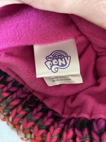 NEW Hasbro My Little Pony Pom Pom Beanie Hat & Gloves Set Item # 552151 Ex Thick - Picture 11 of 12