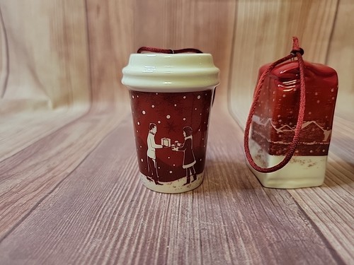 2007 Starbucks Holiday Ornament Set Christmas Blend Bag & Seasonal Cup +2013 Cup - Picture 11 of 16