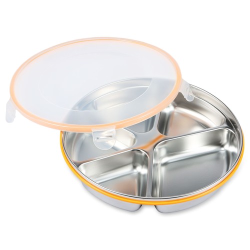 Divided Serving Tray with Sealing Lid 5 Compartments Snack Tray jeYQV - Picture 8 of 11