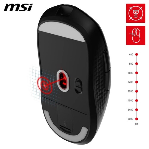 MSI VERSA 300 WIRELESS Gaming Mouse - 8000 DPI Optical Sensor, 1000 Hz polling r - 第 2/9 張圖片