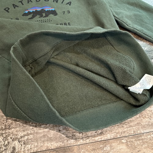 Sudadera Patagonia Para Hombre Mediana Verde Arqueada Fitz Roy Oso Cuello Redondo Pullover - Imagen 8 de 14