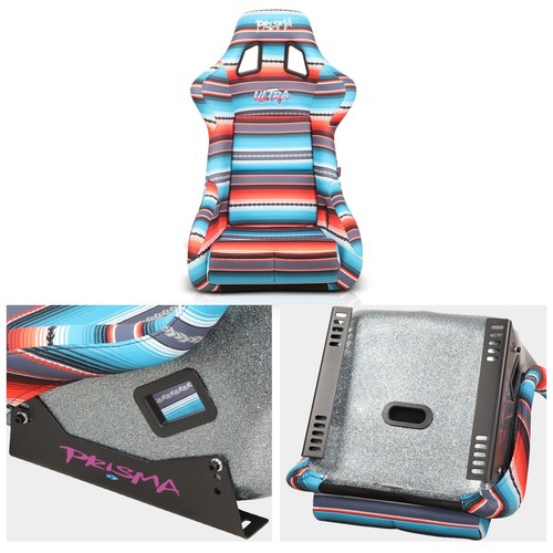 NRG Prisma Fixed Back Bucket Racing Seat FRP-302-BAJACALI Ultra Serape Print - Picture 2 of 7