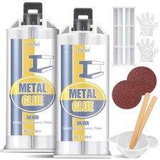 Metallkleber Extra Stark 100ml 2K Fl&uuml;ssigmetall Kleber f&uuml;r Edelstahl Aluminiu...