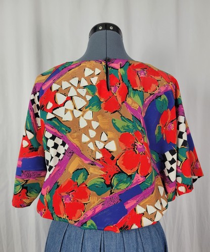 Blusa Estampada Multicolor Impressions Vintage Talla Extra Grande - Imagen 10 de 16