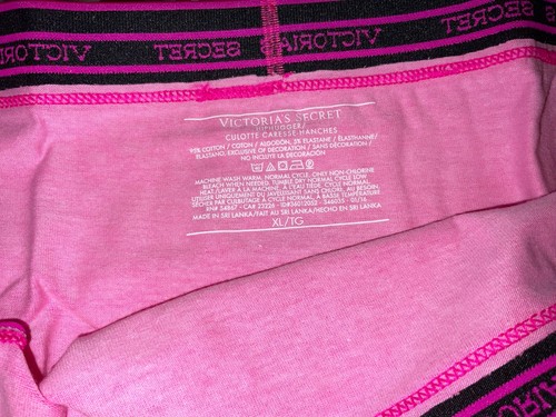 NUEVO CON ETIQUETAS Victoria's Secret Hip-hugger Panty Elastizado Logo Cintura Rosa Neón Bragas XL - Imagen 5 de 5