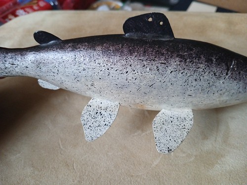Vintage Fish Decoy, GE Grubich '62 Signed Minnesota Lure Spearing Decoy - Bild 10 von 11
