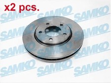 X2 PCS FRONT BRAKE DISC ROTOS X2 PCS SET C3003V SAMKO I