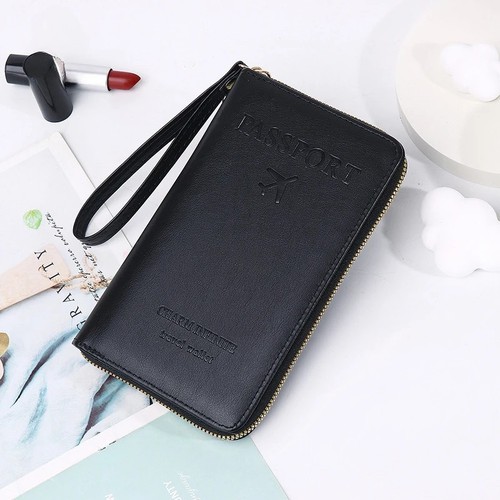 Reisebrieftasche RFID Reisepassetui Hülle Etui Karten Ausweis Damen Herren Multifunktion - Bild 11 von 14
