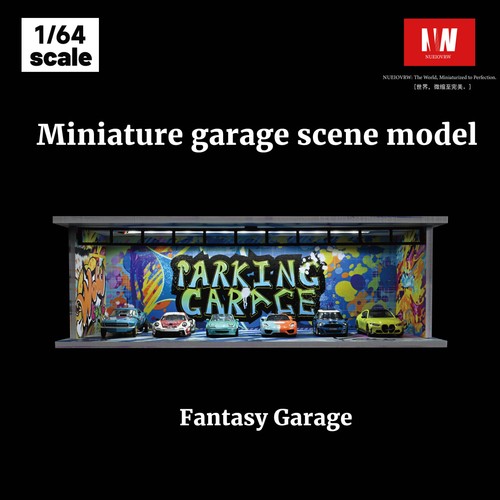 1/64 Diorama Diecast Car Garage Model City LED Repair Street Building Model Toys - Bild 214 von 233