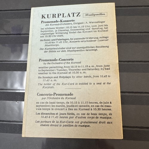 Ultra Rare Zionist Memorabilia 19th Zionist Congress Lucerne 1935 'Spa Card' EX - Picture 2 of 3