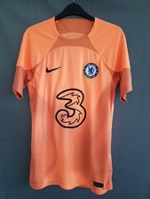 Chelsea Goalkeeper Shirt 2022. Small Adults. Original Nike. Orange Football Top.
