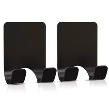 Shower Wall Razor Holder Metal Adhesive Hooks for His and Hers Waterproof Black