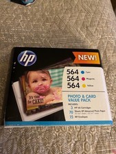 HP 564 Cyan/Magenta/Yellow Photo & Card Value Pack 3 Ink Cartridges EXP: 04/2018