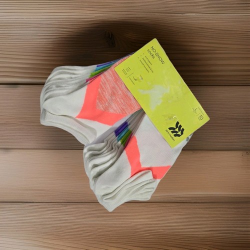 All in Motion girl/lady/boy/mem No-Show Socks 10 Pairs Total Size 3-7. Unisex.