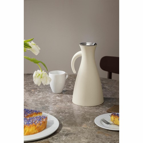 Eva Solo Isolierkanne Coconut, Thermokanne, Edelstahl, Glas, Beige, 1 L, 502889 - Bild 4 von 5